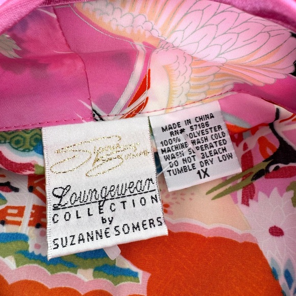 Suzanne Somers Loungewear Collection Pink Kimono Top Plus Size 1X Toggle Closure - Picture 6 of 6